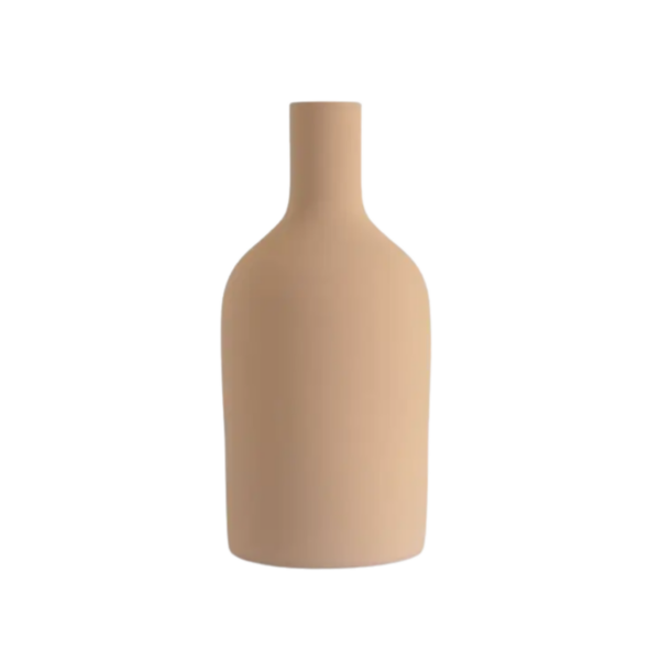 Vase Steingut handgefertigt beige-wohnsalon